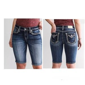 Miss Me Blue Denim Jeans Shorts 32